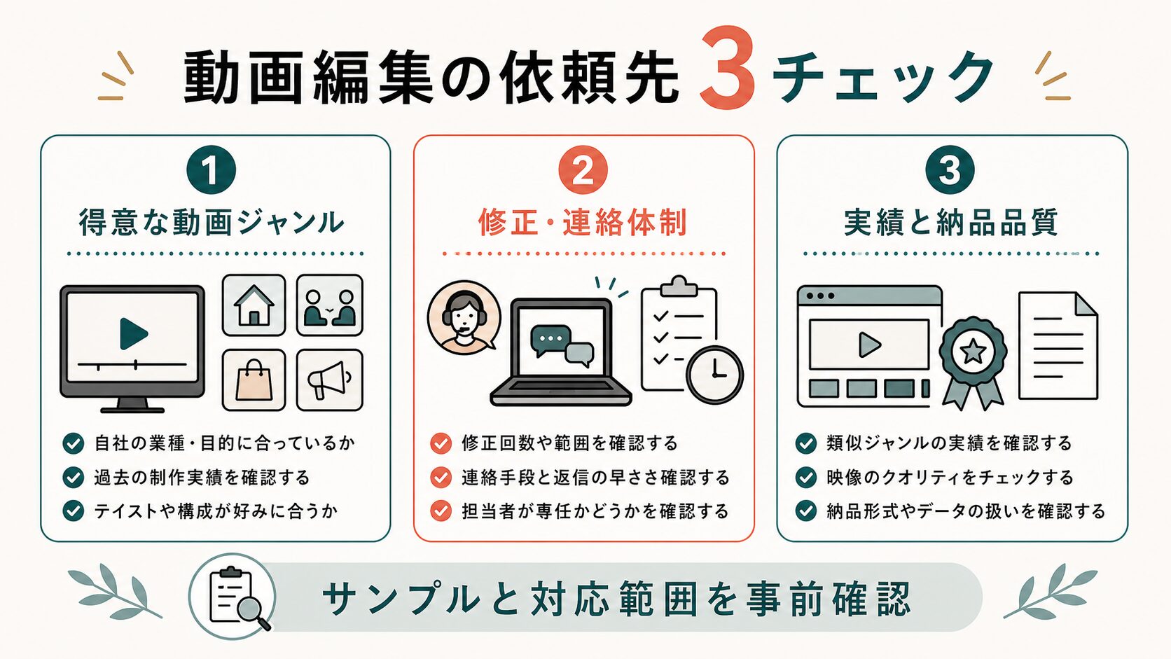 動画編集 外注 福岡|依頼先を選ぶ3つの確認項目