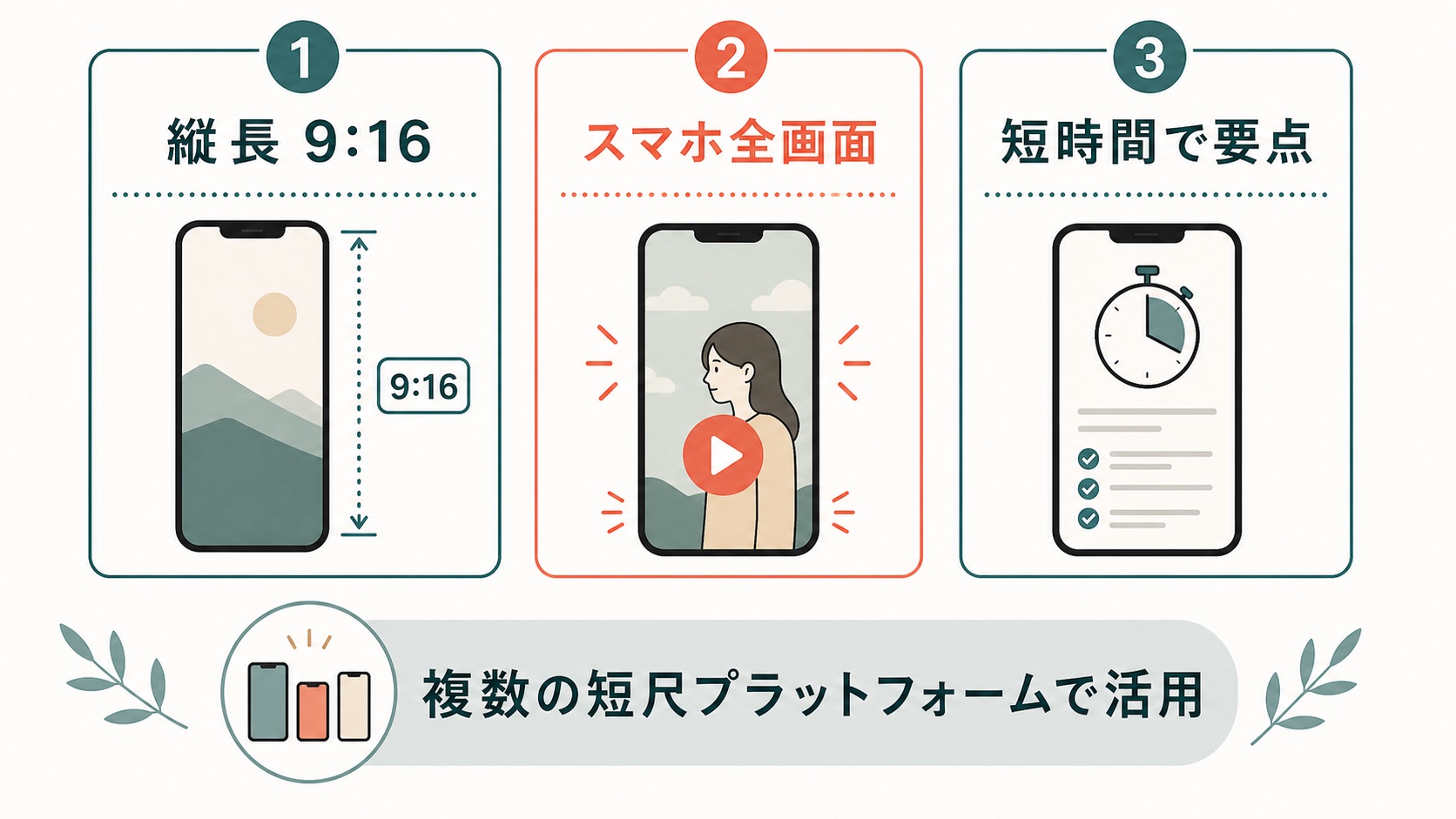 縦型動画 作り方|短尺動画に共通する3つの特徴