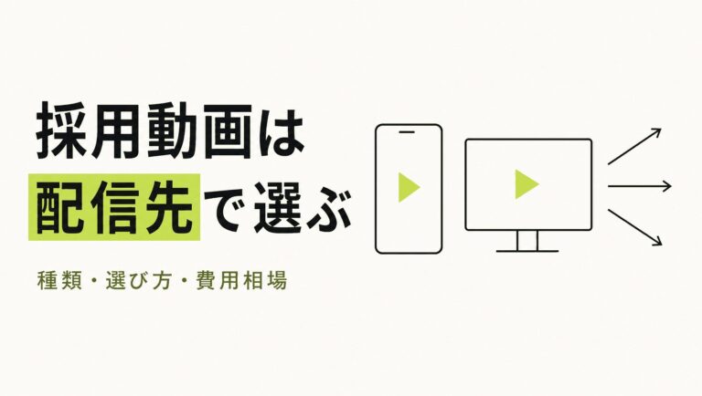 採用動画 種類 選び方|配信先から選ぶ図解