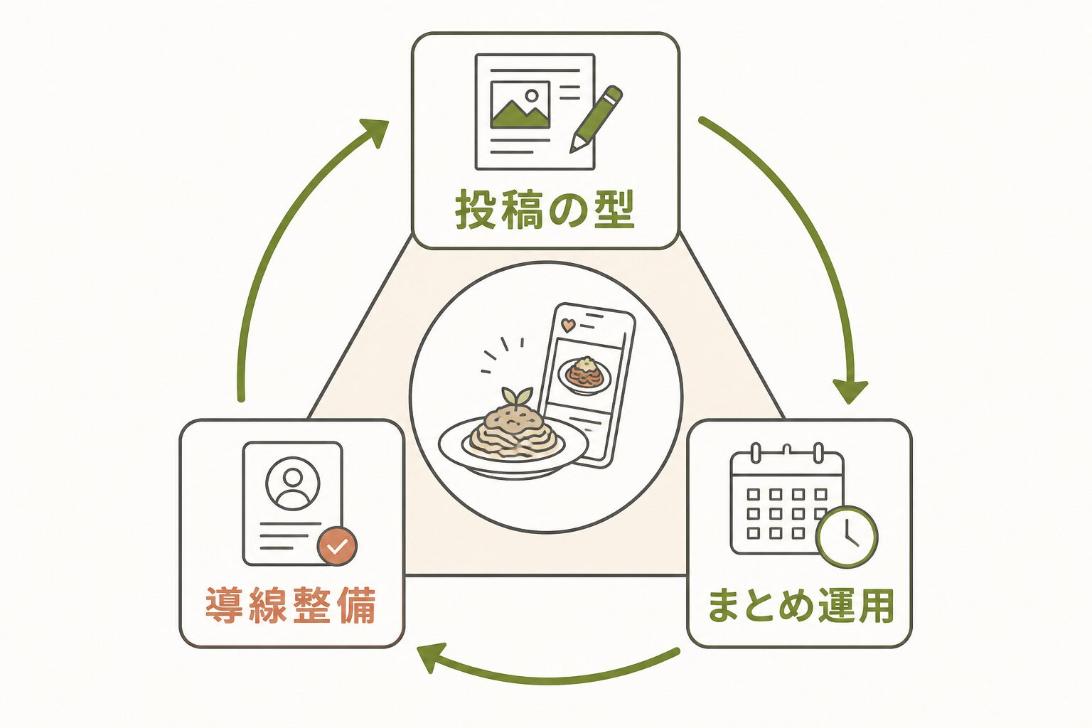 飲食店 インスタ 運用|投稿の型・導線・まとめ運用