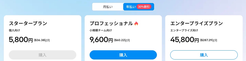 Kalodata料金プラン|日本市場向けの3プランと年払い切替
